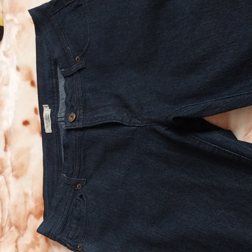 Blue Crush Zip-up Jeans in Dark Blue Size 11